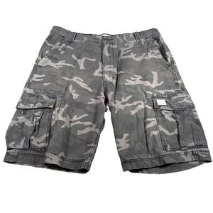 Levis Mens Cargo Camo Shorts 38 Waist (FITS 39) Cotton Baggy Skater Military